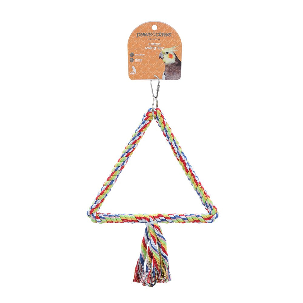 Cotton Swing Bird Toy 20.5 x 28cm 2 Assorted