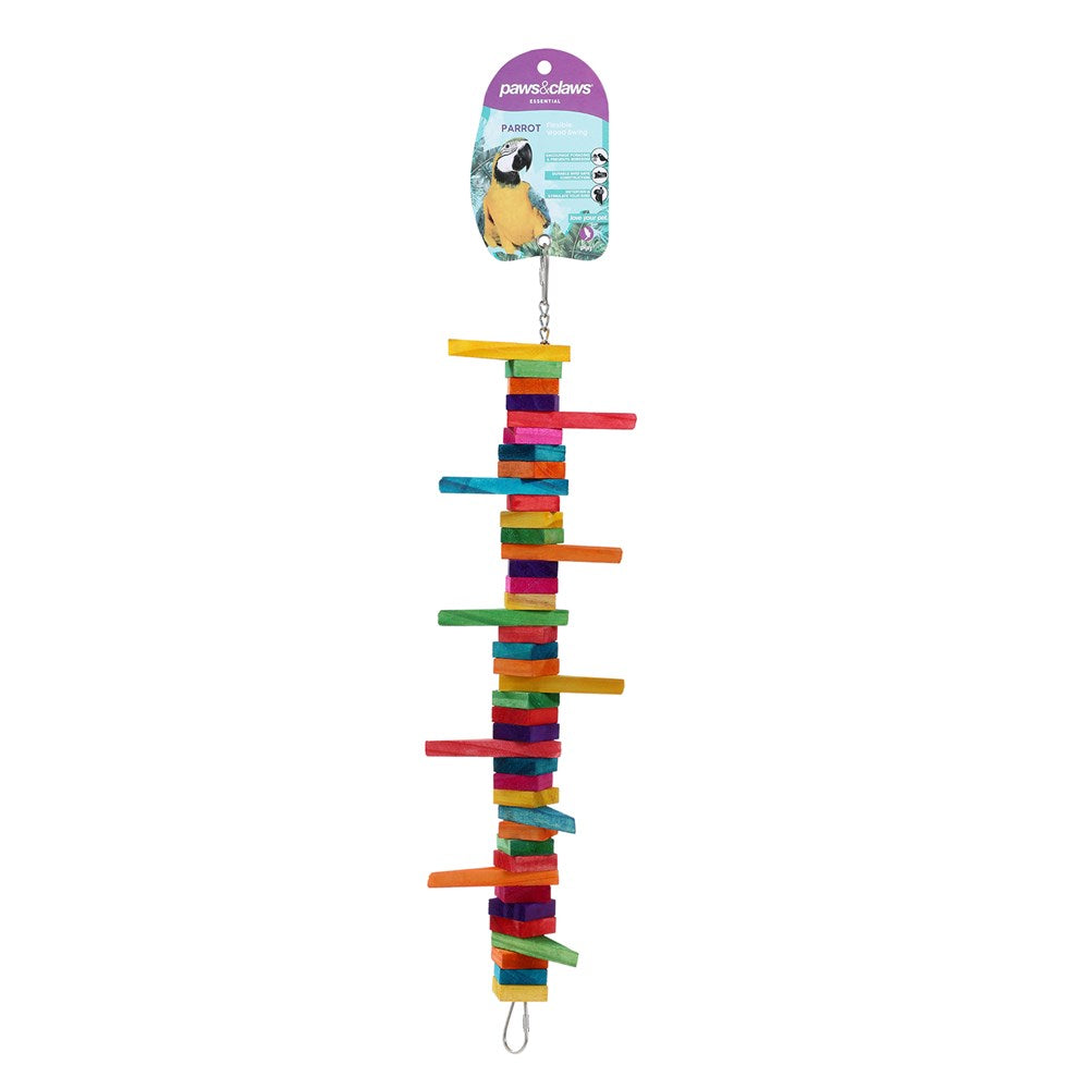 Parrot Flexible Swing Wooden Toy 39 x 5cm