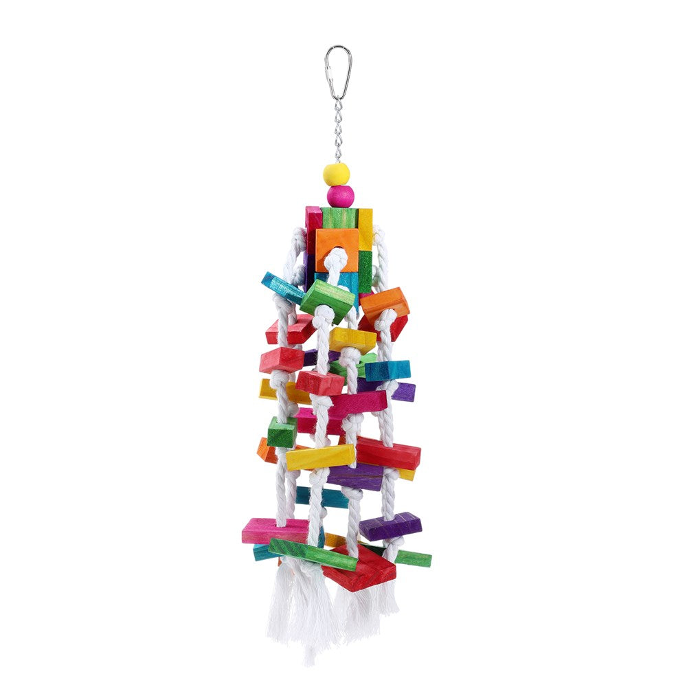 Parrot Large Wood and Rope Toy 40 x 15cm
