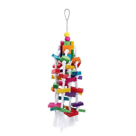 Parrot Large Wood and Rope Toy 40 x 15cm
