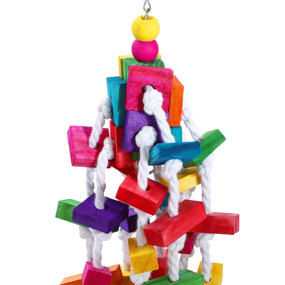 Parrot Large Wood and Rope Toy 40 x 15cm