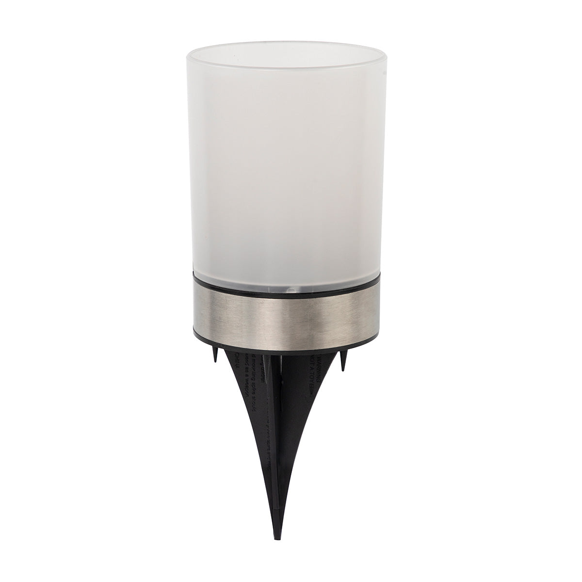 Solar Chrome Frosted Stake Light