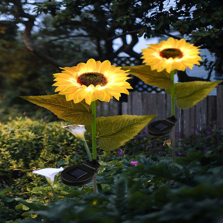 Solar Sunflower Stake Light - 2 Pack