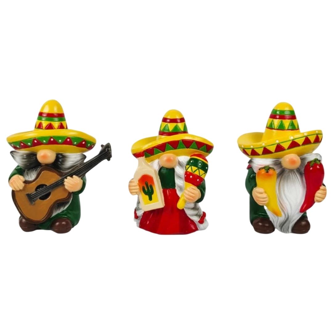 Mexican Gnome - 11cm - 3 Assorted