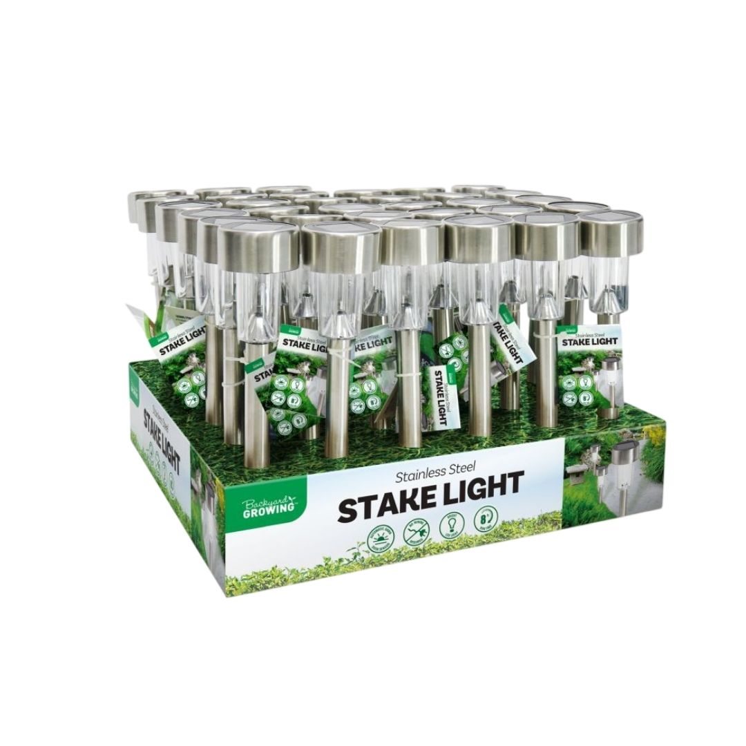 Stainless Steel Solar Stake Light - 36cm