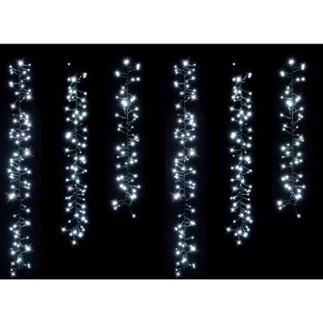 6 Pack Solar Tree Cluster Lights 480 LED 10m - Cool White