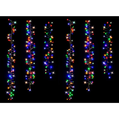 6 Pack Solar Tree Cluster Lights 480 LED 10m - Multi Colour