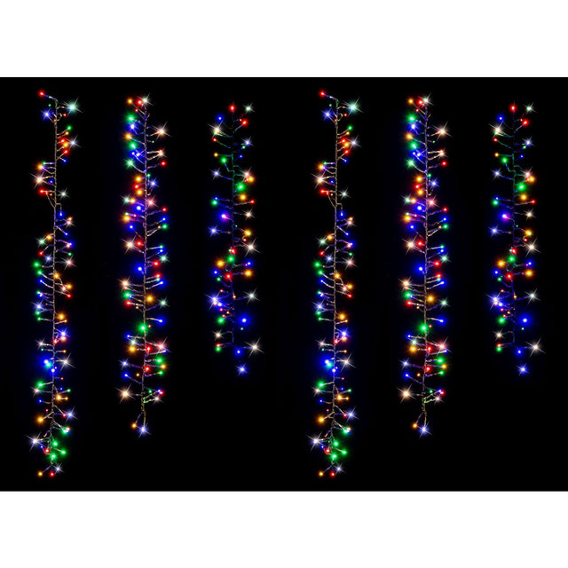 6 Pack Solar Tree Cluster Lights 480 LED 10m - Multi Colour