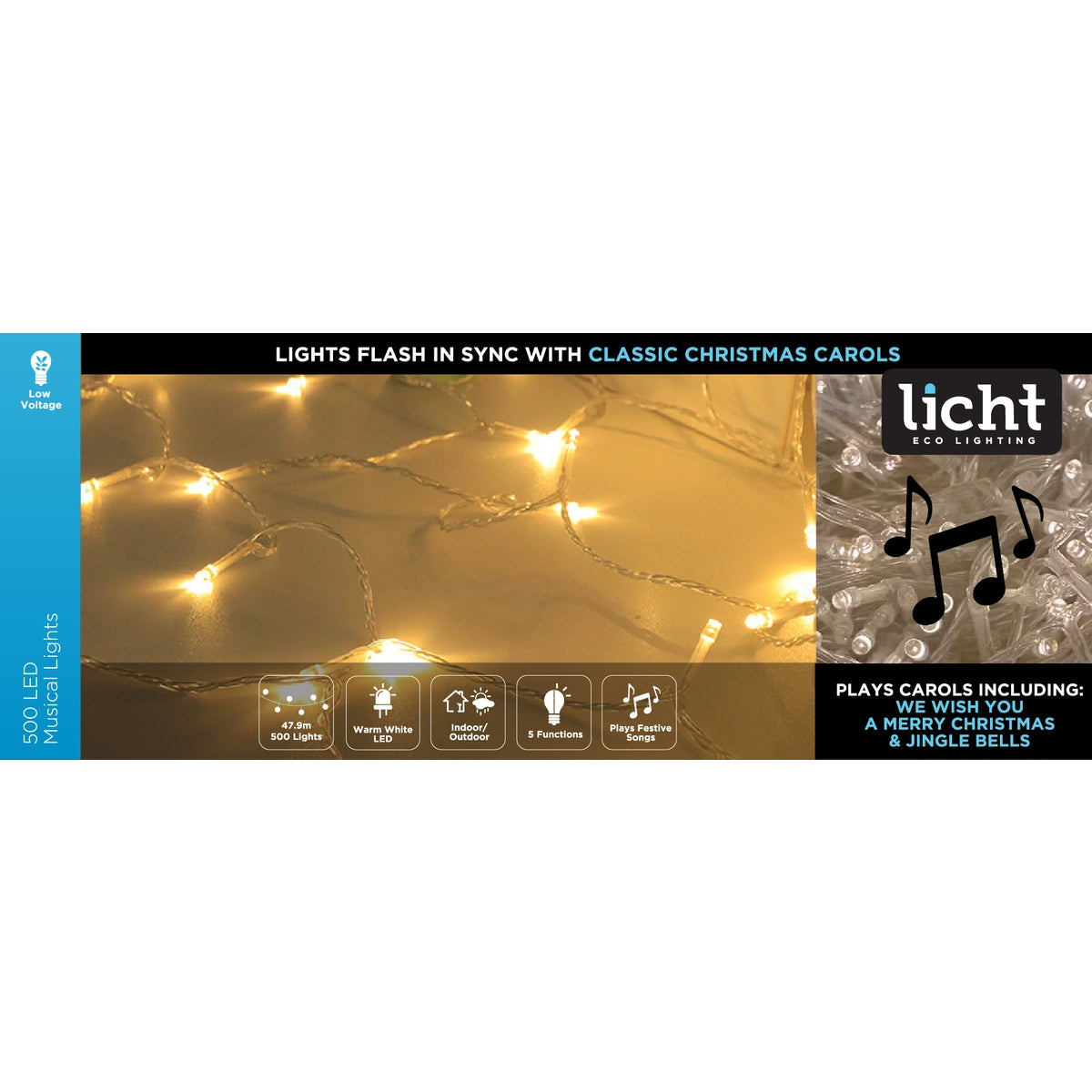 LED Musical Light Warm White 500L