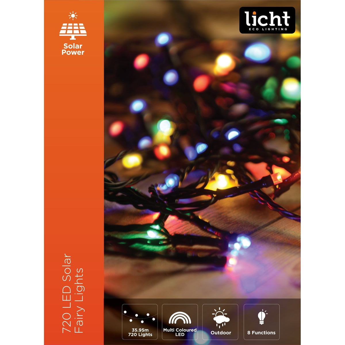 Solar String Lights 720L Multi Colour