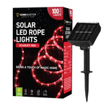 12m Solar LED Rope Lights - Scarlet Red