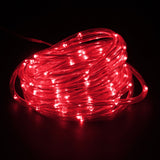 12m Solar LED Rope Lights - Scarlet Red