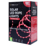 12m Solar LED Rope Lights - Scarlet Red