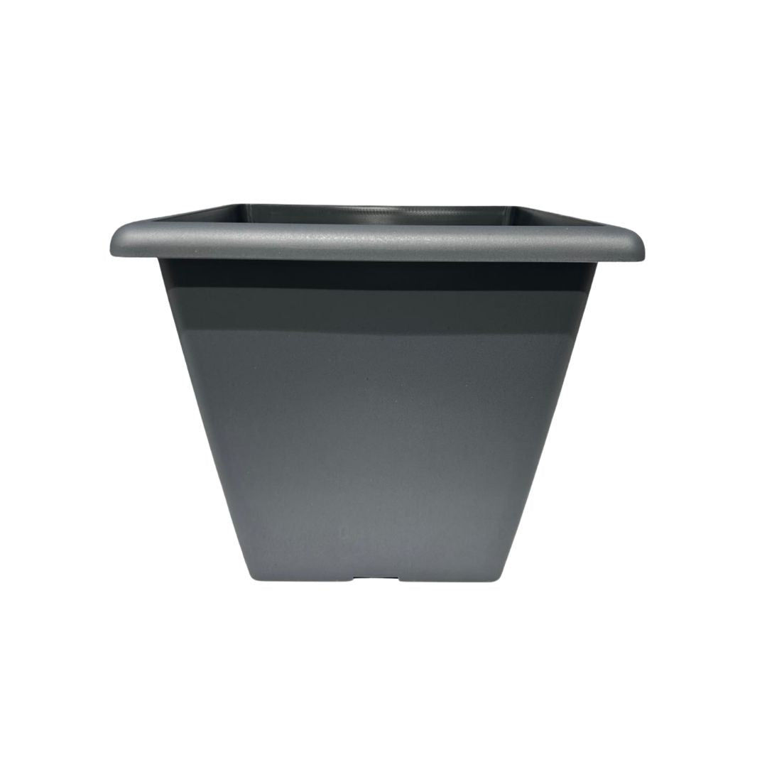Square Dark Grey Planter - 28cm