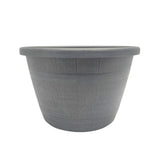 Grey & Black Barrel Planter