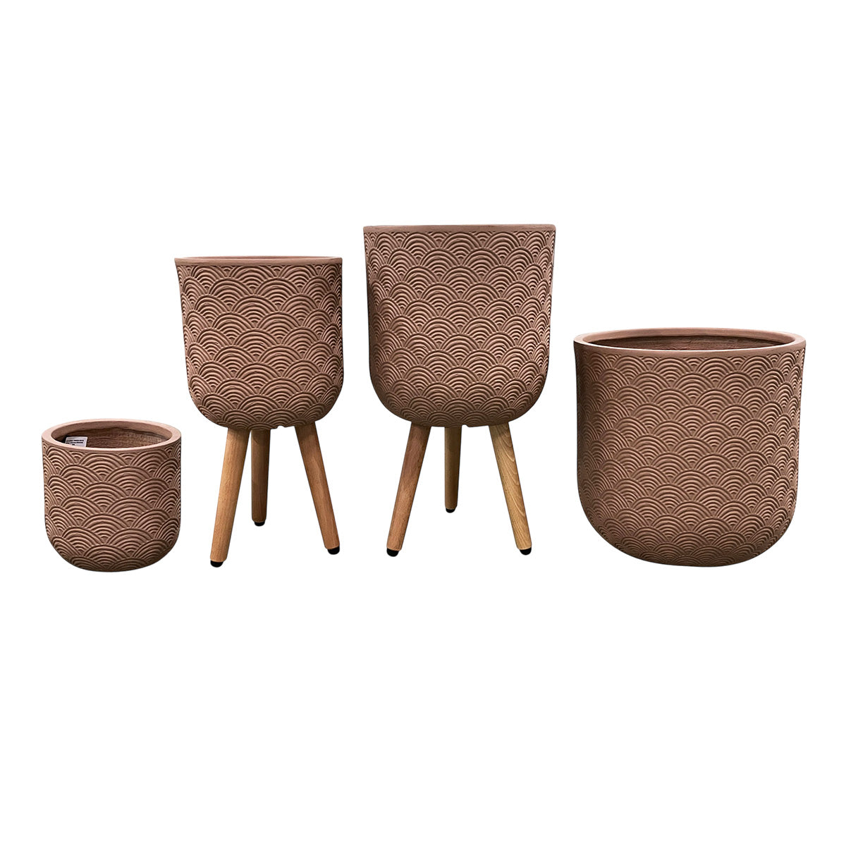 Textured Pot with Legs - Medium