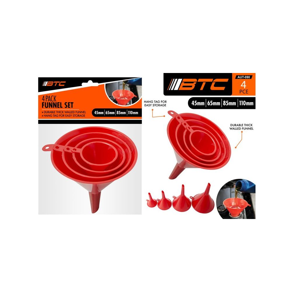4 Pack Funnel Set - Red