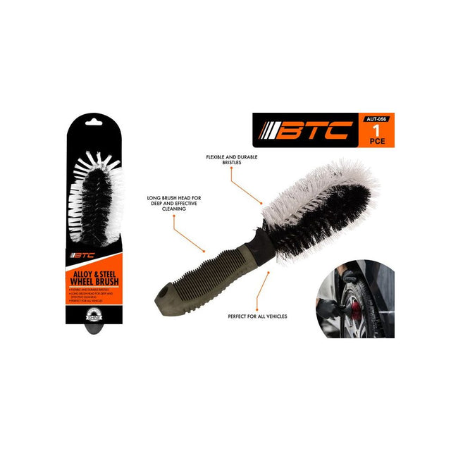 Alloy and Steel Wheel Brush 25cm