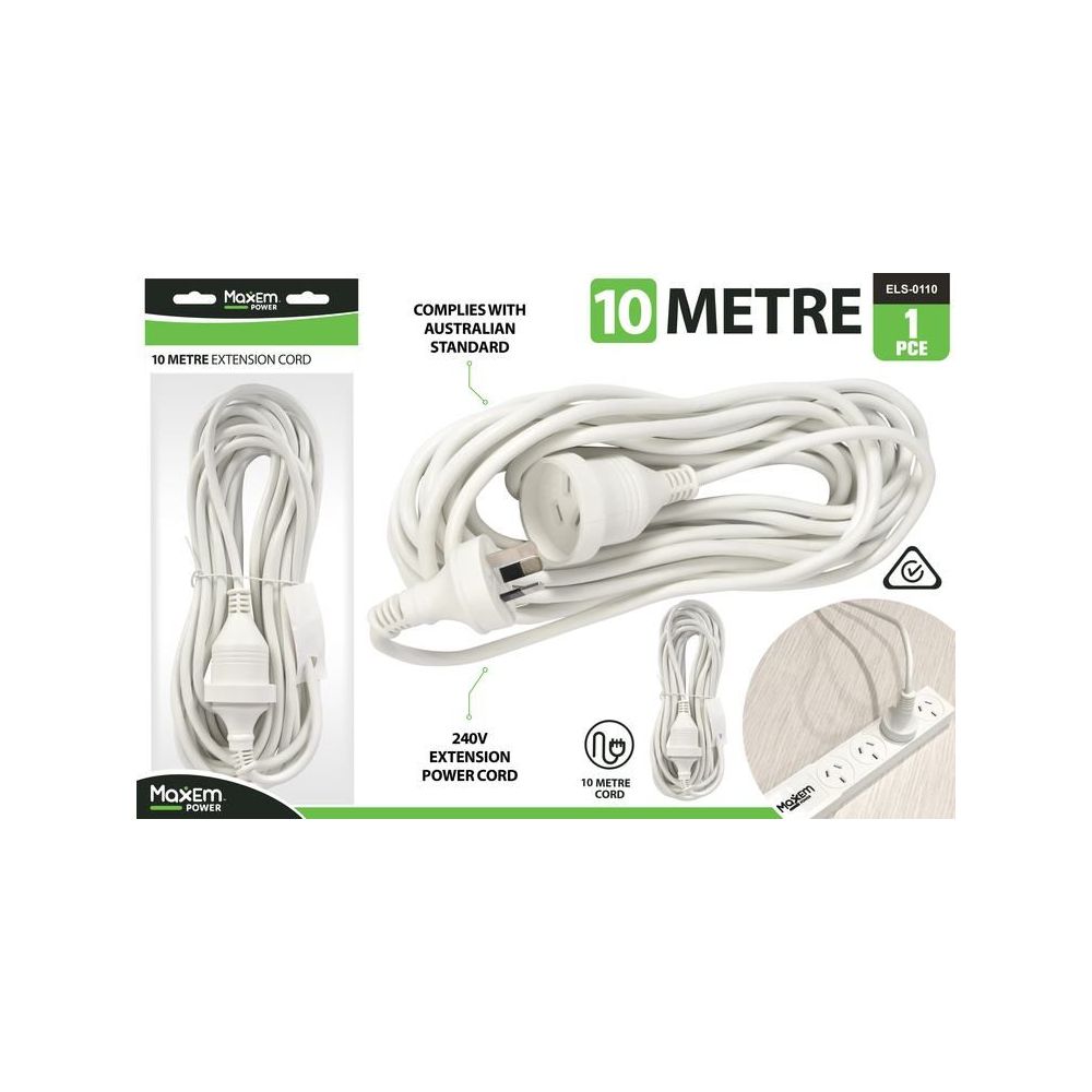 10m Extension Power Cord