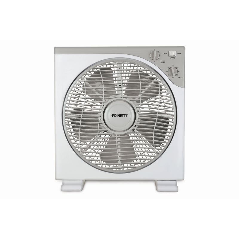 White Box Fan with Timer 30cm