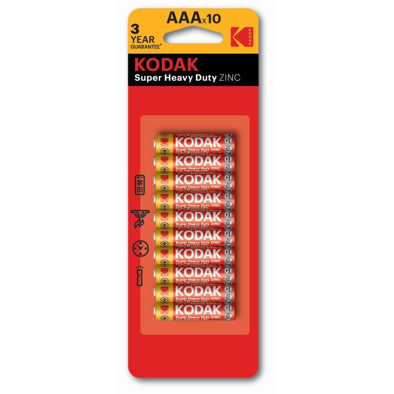 Kodak Extra Heavy Duty AAA Batteries – 10 Pack