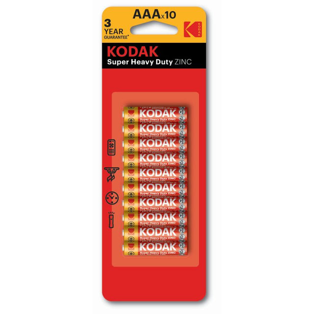 Kodak Extra Heavy Duty AAA Batteries – 10 Pack