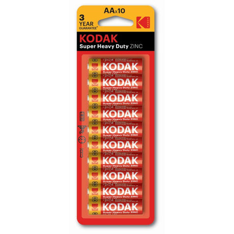 Kodak Extra Heavy Duty AA Batteries – 10 Pack