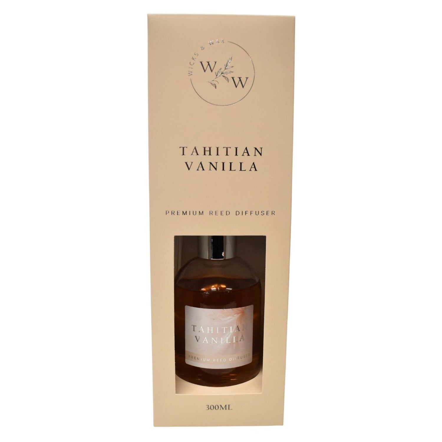 Wicks & Wax Premium Reed Diffuser 300ml - Tahitian Vanilla – Red Dot