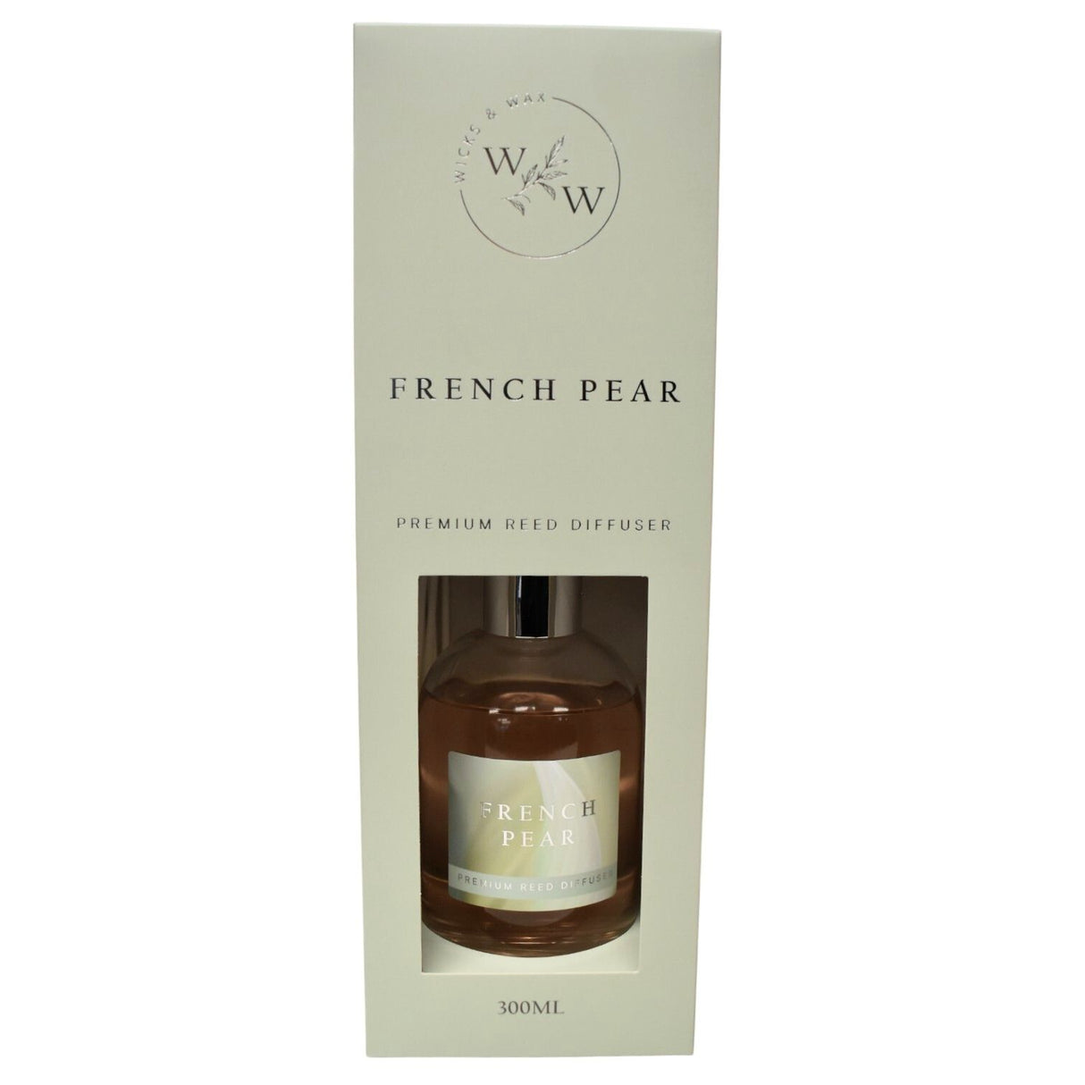 Wicks & Wax Premium Reed Diffuser 300ml - French Pear