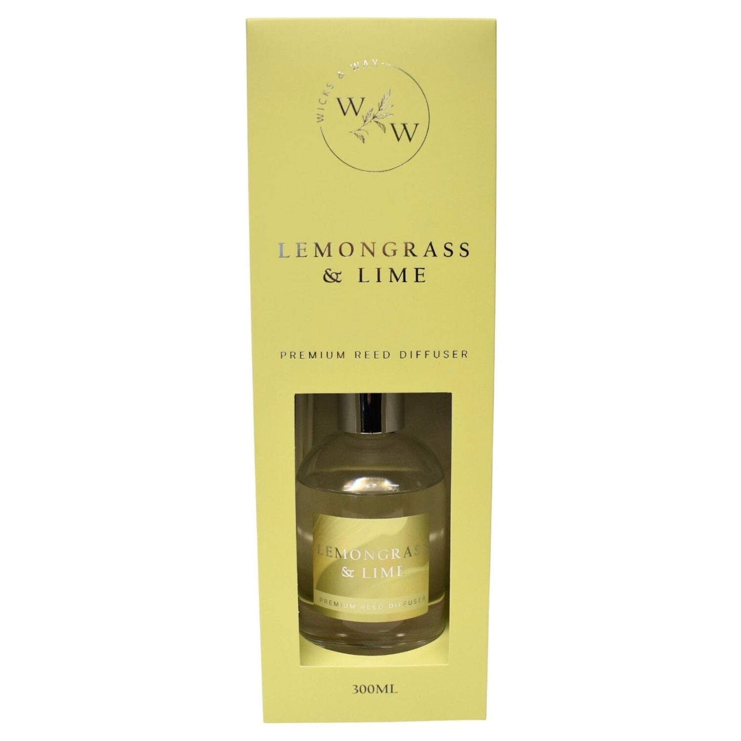 Wicks & Wax Premium Reed Diffuser 300ml - Lemongrass & Lime – Red Dot