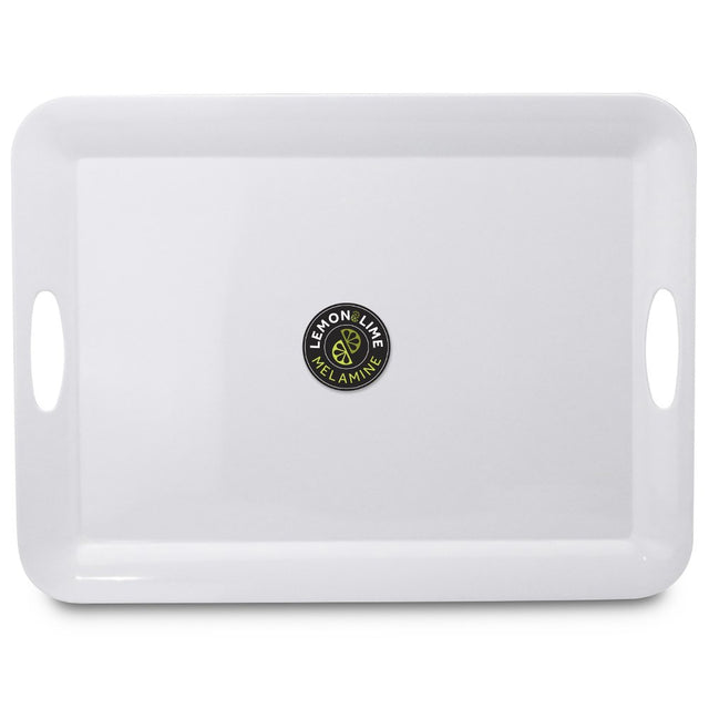 Large Handled Melamine Platter 50 x 38cm White