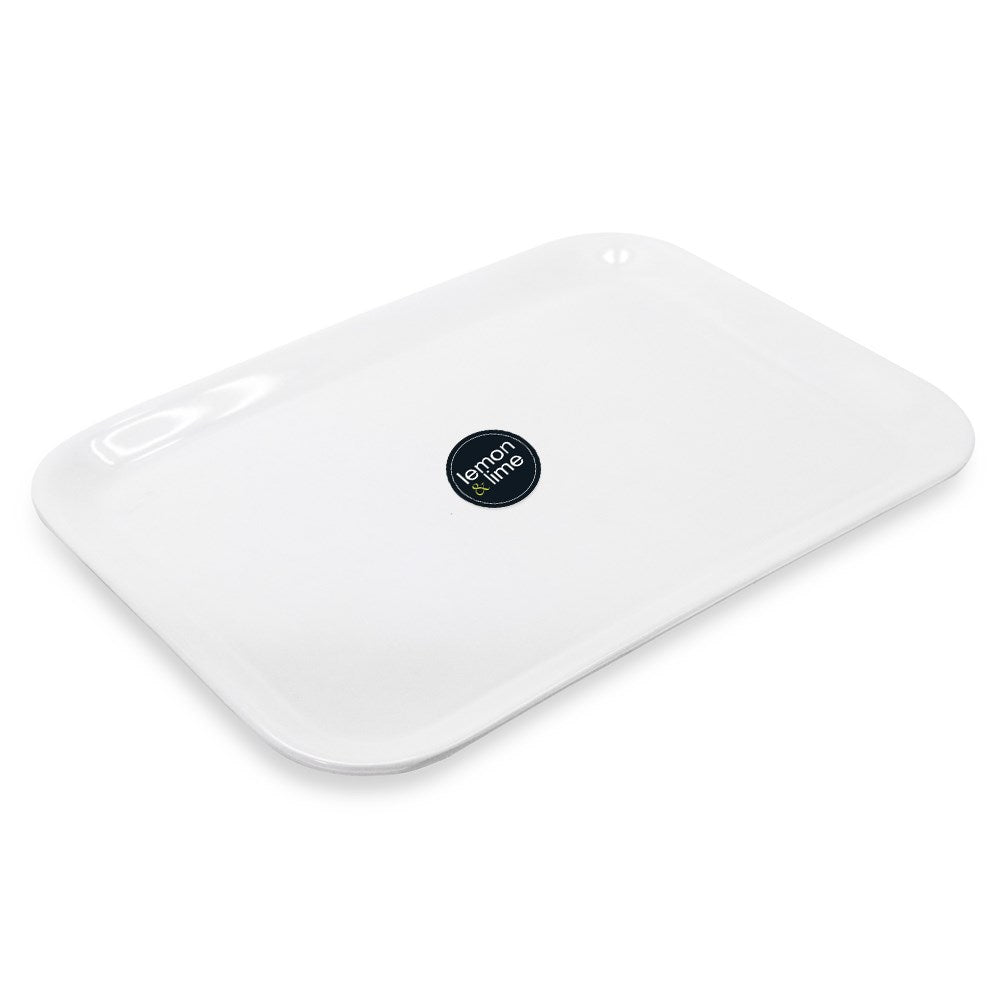 Melamine Serving Tray White 39.5 x 29cm