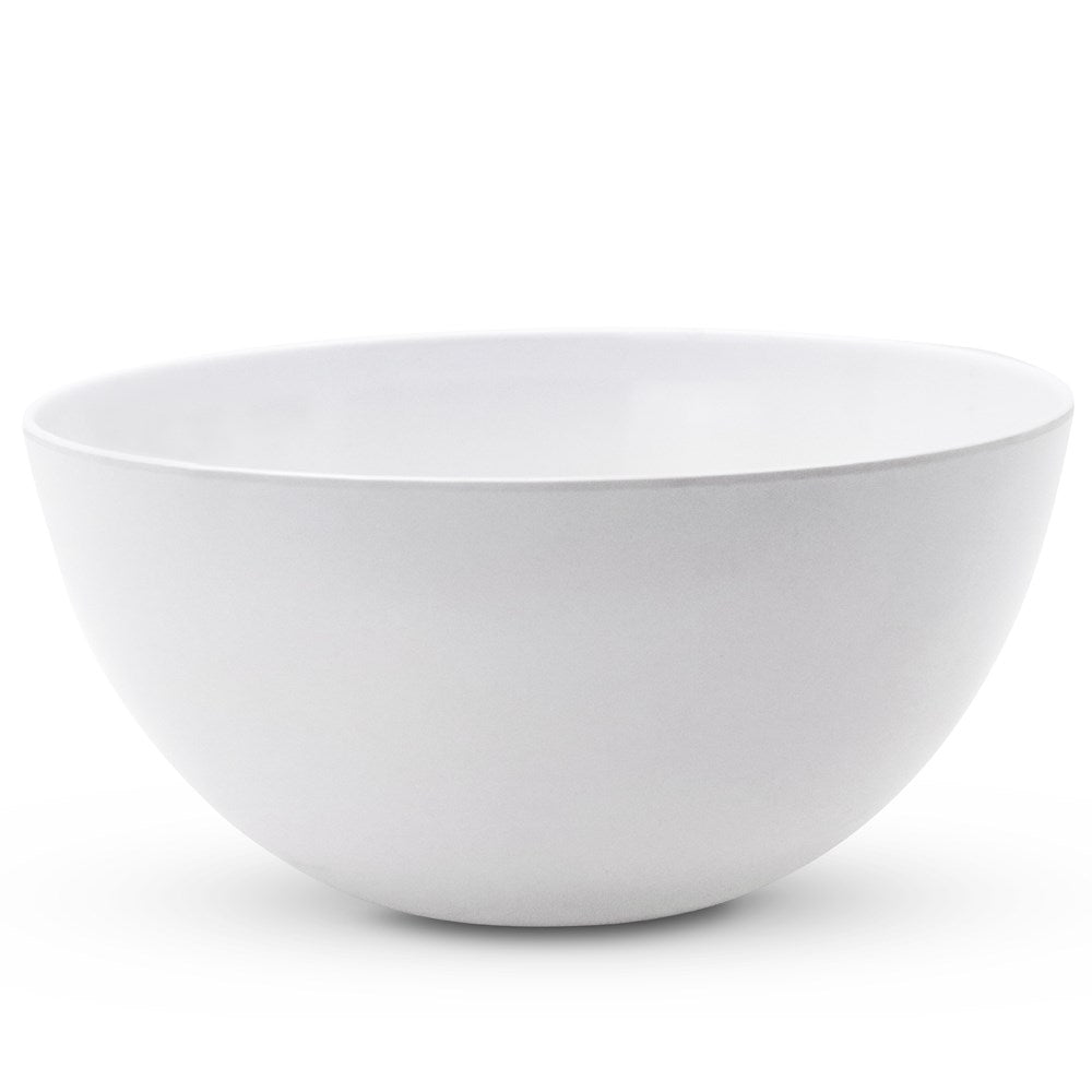 Round Melamine Salad Bowl Large 30cm White