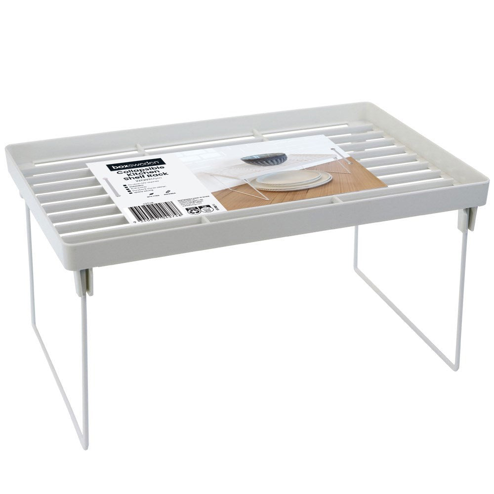 Collapsible Stackable Kitchen Shelf Rack 32cm x 20cm x 17cm