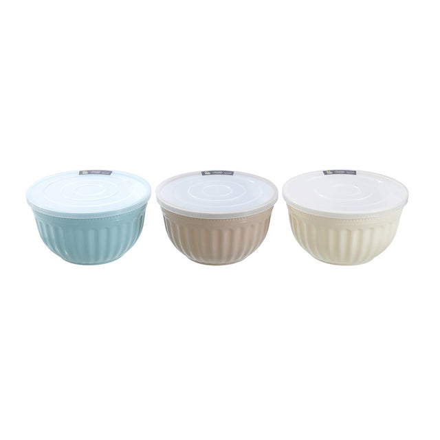Lidded Salad Bowl 3L Assorted