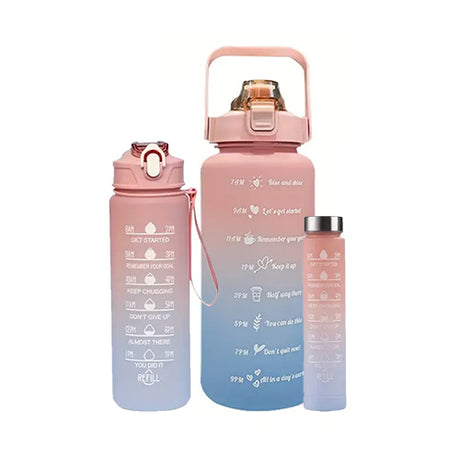 Motivational Drink Bottle - 3 Piece Set