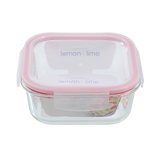 Yorkshire Square Glass Container with Clip Seal Lid 1.2L