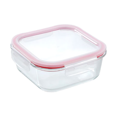 Yorkshire Square Glass Container with Clip Seal Lid 1.2L