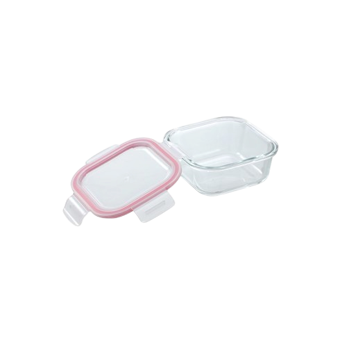 Yorkshire Square Glass Container with Clip Seal Lid 500ml