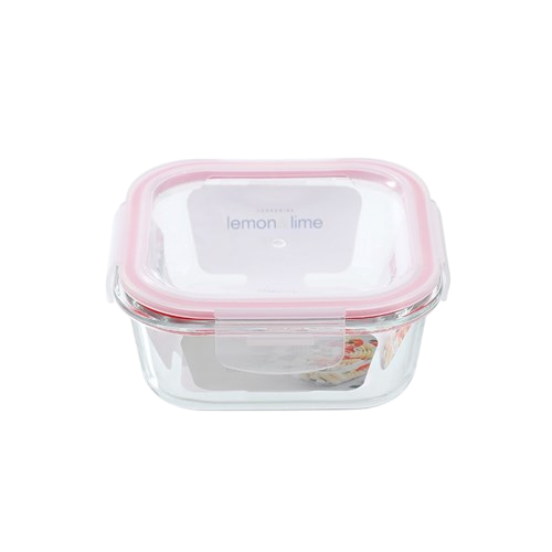 Yorkshire Square Glass Container with Clip Seal Lid 800ml
