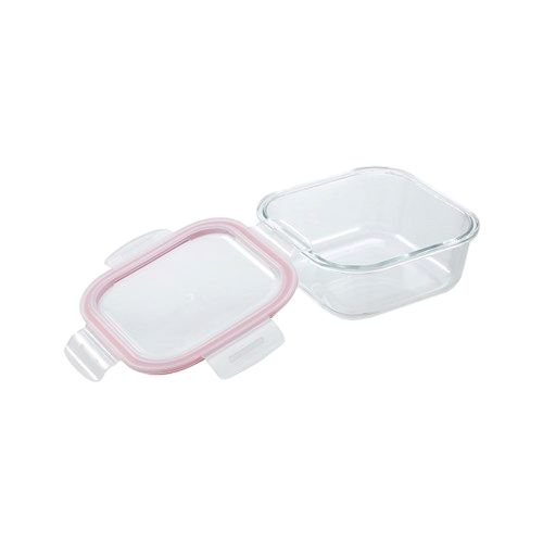 Yorkshire Square Glass Container with Clip Seal Lid 800ml