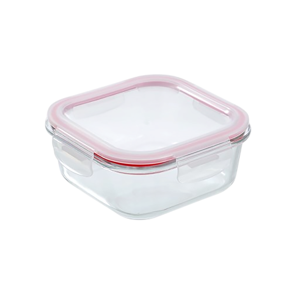 Yorkshire Square Glass Container with Clip Seal Lid 800ml