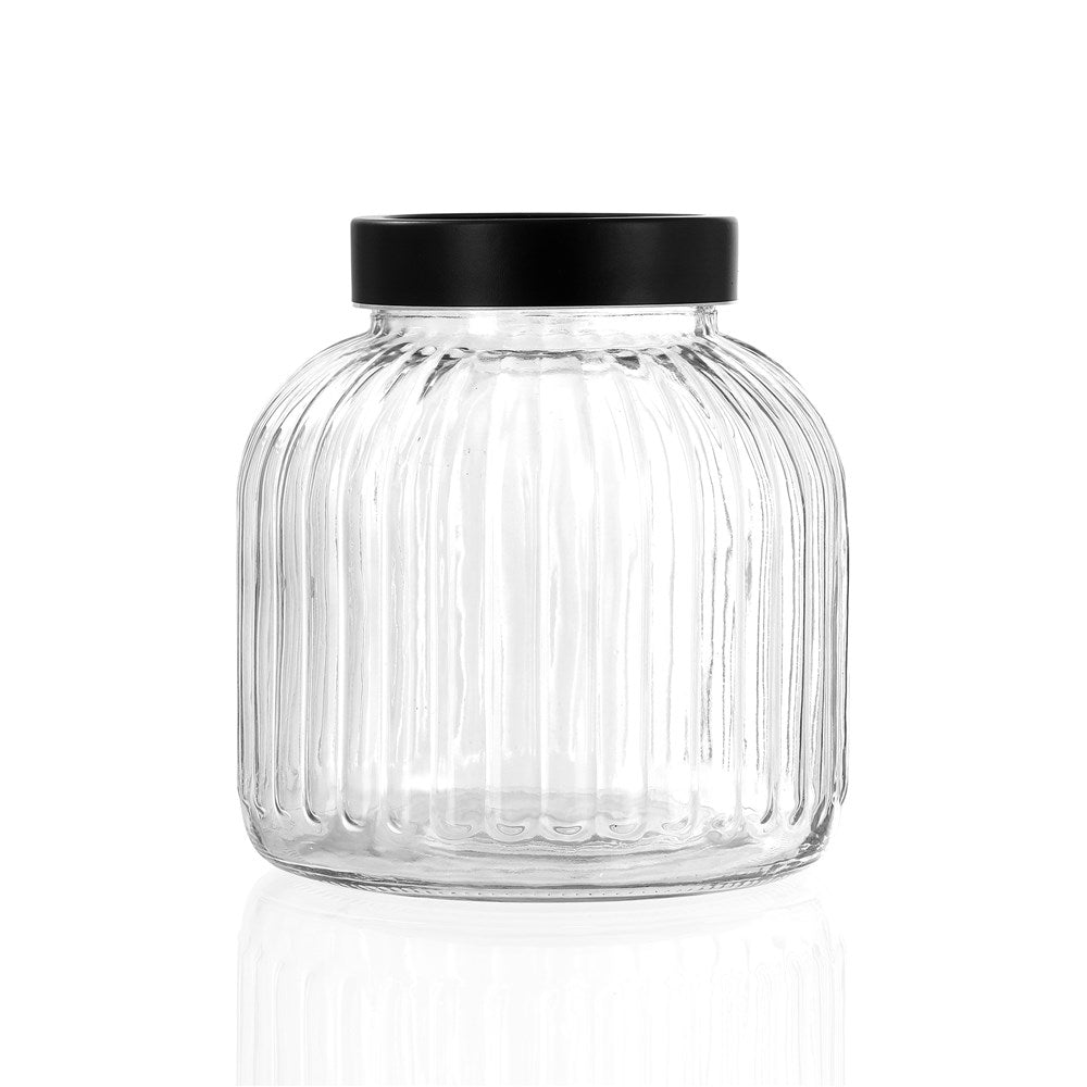 Brooklyn Textured Glass Jar 3L