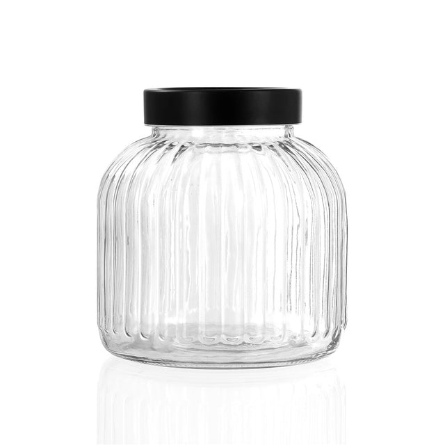 Brooklyn Textured Glass Jar 3L