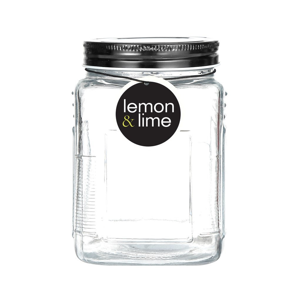 Ascot Ribbed Glass Jar 800mL