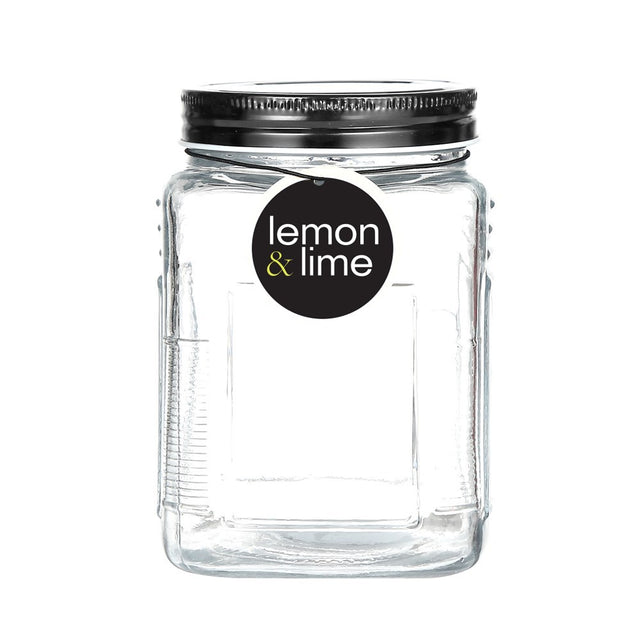 Ascot Ribbed Glass Jar 800mL