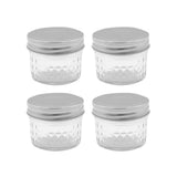 4 Pack Quilted Glass Conserve Jar 135ml