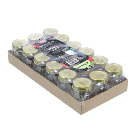 Roma Clear Glass Conserve Jar 200ml - 18 Pack