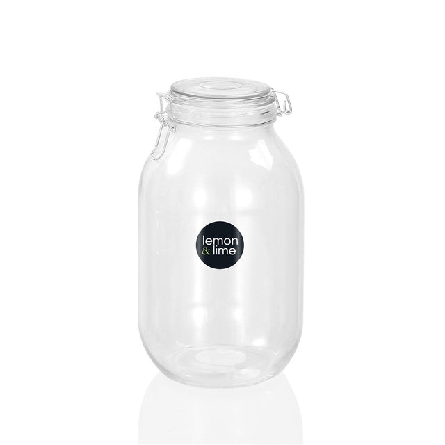 Fresco Glass Clip Jar 3L
