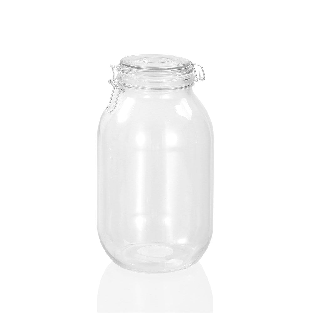 Fresco Glass Clip Jar 3L